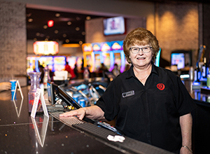 Bartender at Rosie's Gaming Emporium