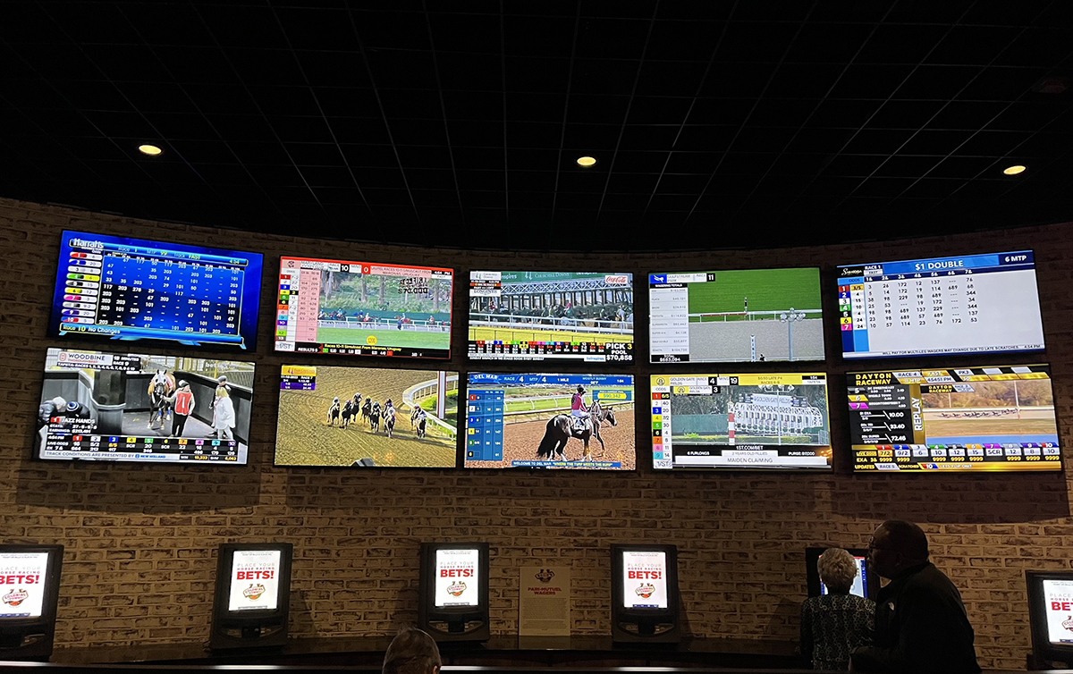 Simulcast TVs at Rosie's Gaming Emporium