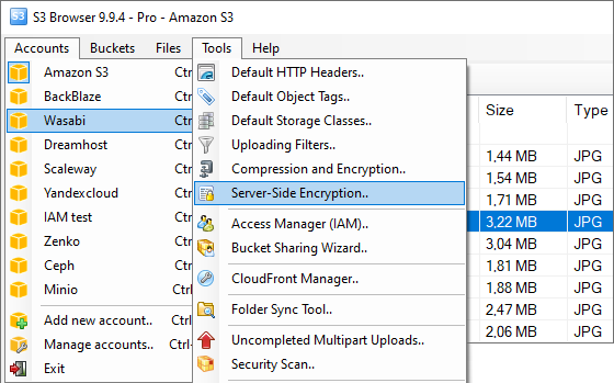 Support for multiple accounts and s3-compatible storages