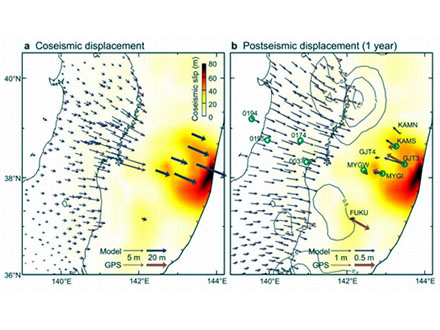 東日本大震災後の地殻変動の要因を解明