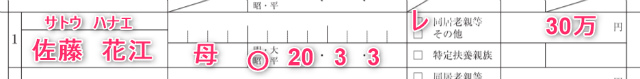 老人扶養控除と申告書の書き方