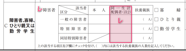 障害者控除