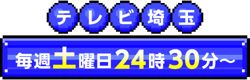 テレビ埼玉 毎週土曜日24時30分〜