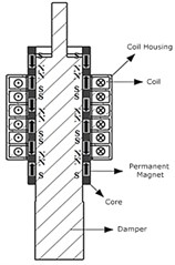 Schematic diagram of electric generator with pole arrangement