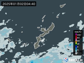 沖縄県地方の雨雲レーダー