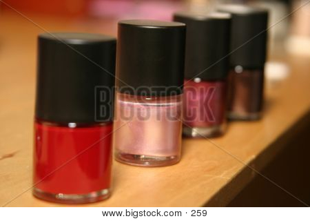 Row Of Nail Polish