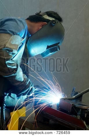 Welder at work