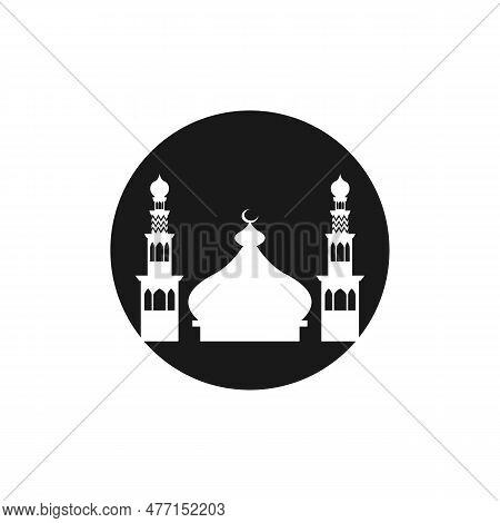 Islamic Mosque Logo Design Vector Template Illustration