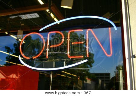 Open Neon Sign