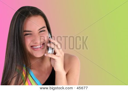 Beautiful Teen With Cellphone