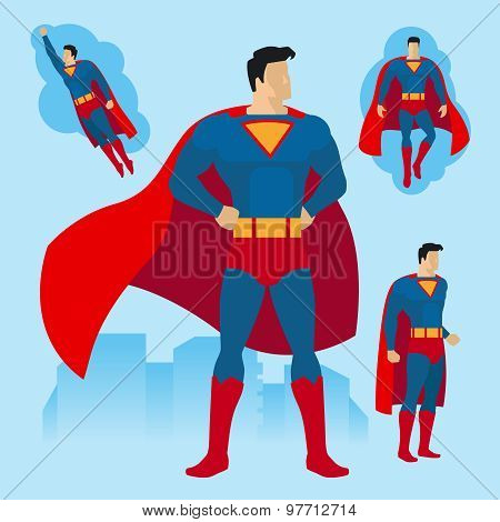 Superhero poses set