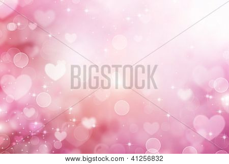 Valentine Hearts Abstract Pink Background. St.Valentine's Day Wallpaper. Heart Holiday Backdrop