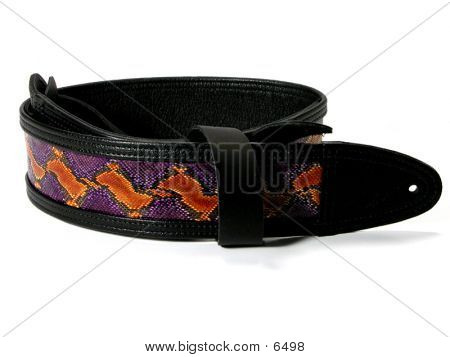 Hand Painted Python Guitar Strap